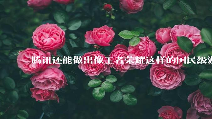 腾讯还能做出像王者荣耀这样的国民级游戏吗？